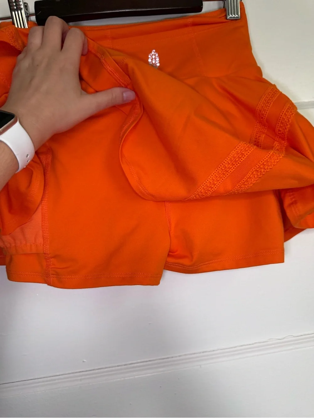 FP Movement Pleats & Thank You Orange Athletic Tennis Skort Preppy Sporty XS